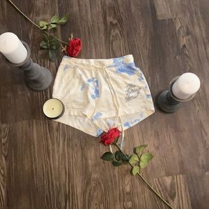 Sleep shorts tye die Rolling Stones